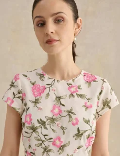 Floral Knee Length Skater Dress