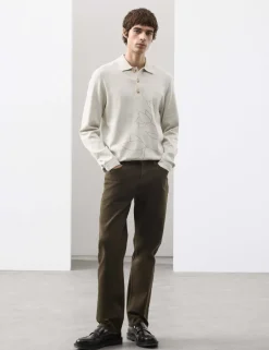 Floral Knitted Polo Shirt