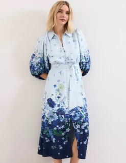 Floral Midaxi Shirt Dress