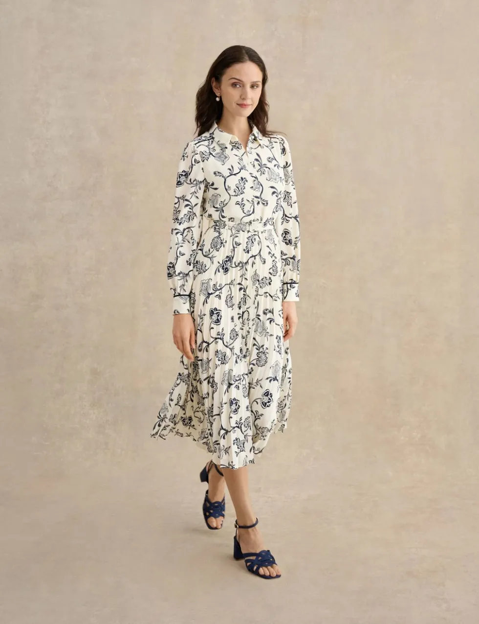 Floral Midi Shirt Dress