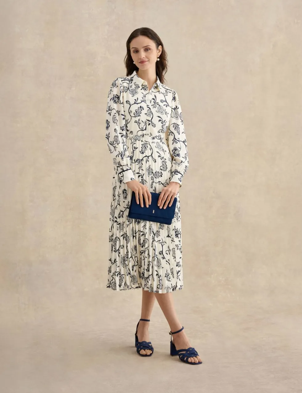Floral Midi Shirt Dress
