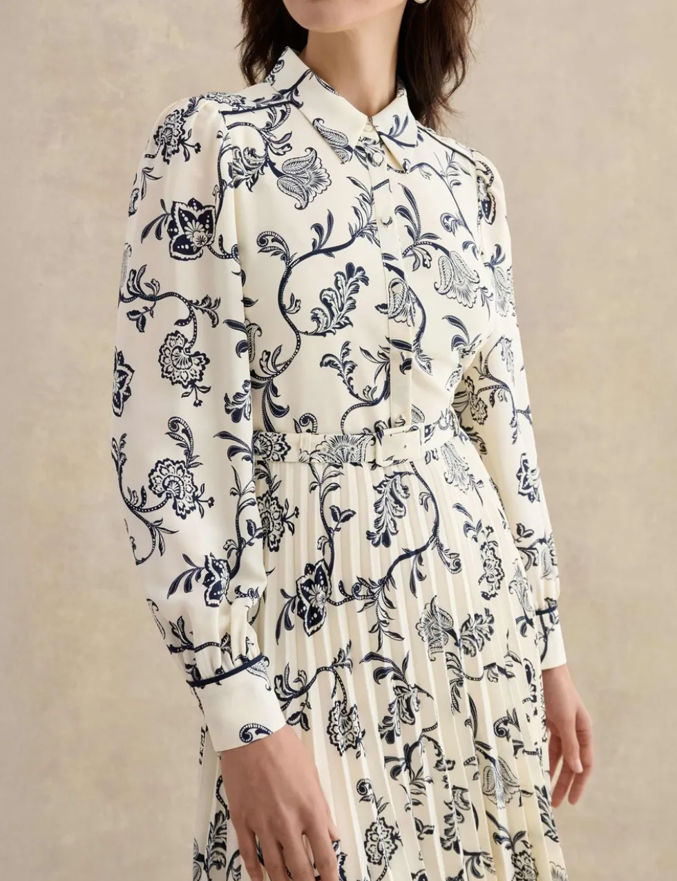 Floral Midi Shirt Dress