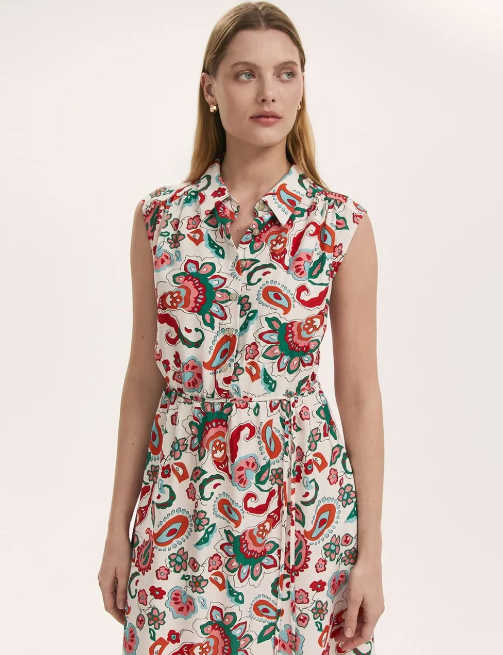 Floral Midi Shirt Dress