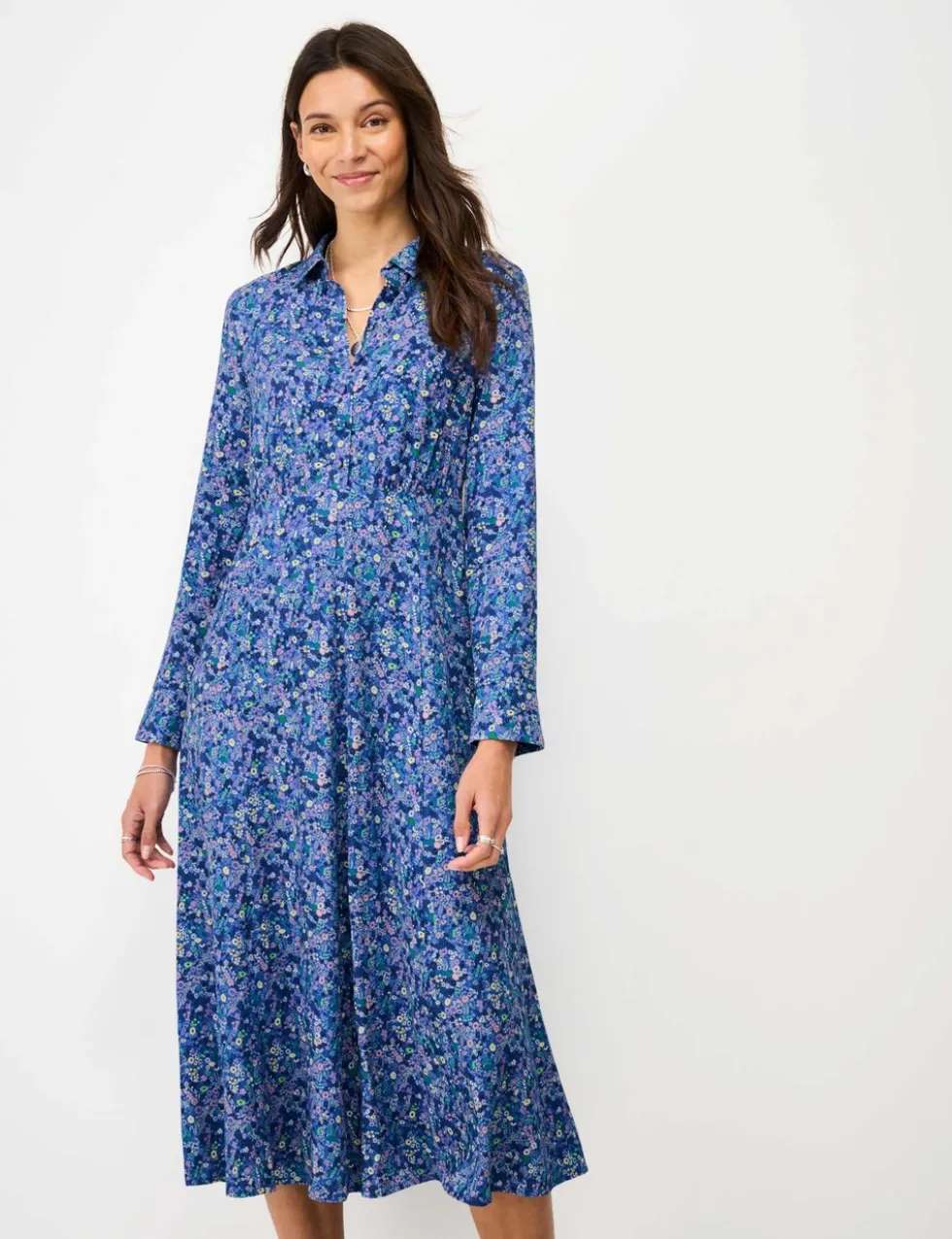 Floral Midi Shirt Dress