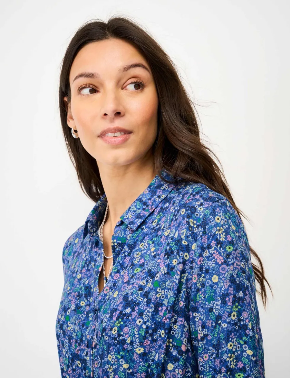 Floral Midi Shirt Dress