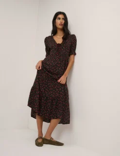 Floral Midi Tiered Dress