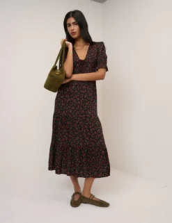 Floral Midi Tiered Dress