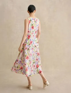 Floral Midi Waisted Dress