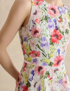 Floral Midi Waisted Dress
