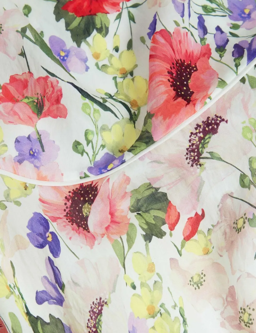 Floral Midi Waisted Dress