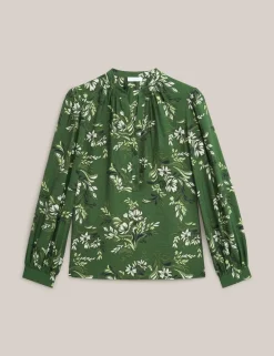 Floral Notch Neck Blouse