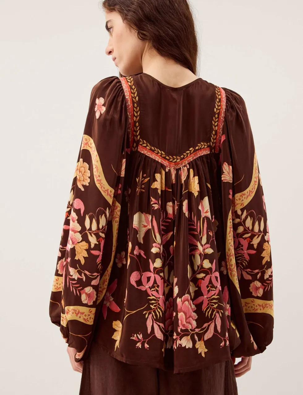 Floral Notch Neck Blouse