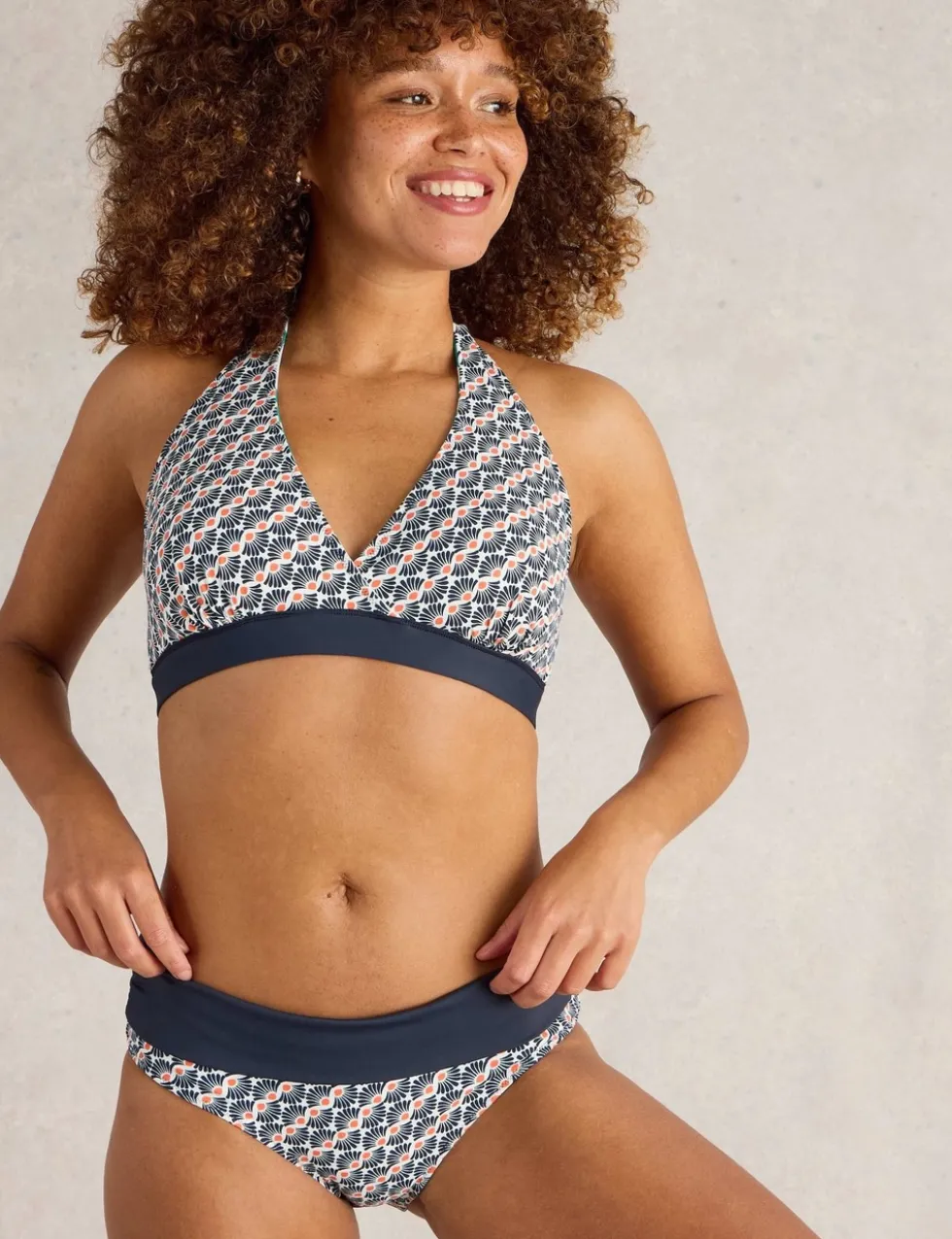 Floral Roll Top Bikini Bottoms