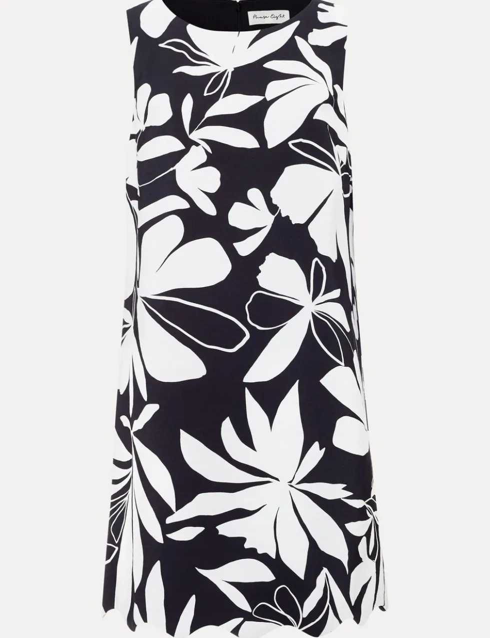 Floral Round Neck Mini Shift Dress