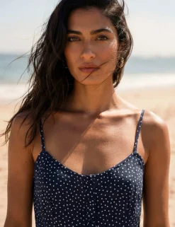 Floral Scoop Neck Midi Slip Dress