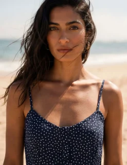 Floral Scoop Neck Midi Slip Dress