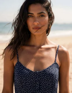 Floral Scoop Neck Midi Slip Dress
