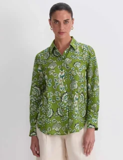 Floral Shirt with Silk