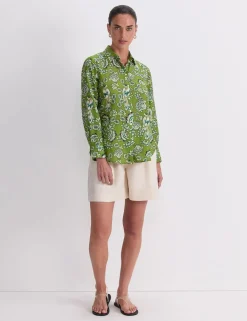 Floral Shirt with Silk