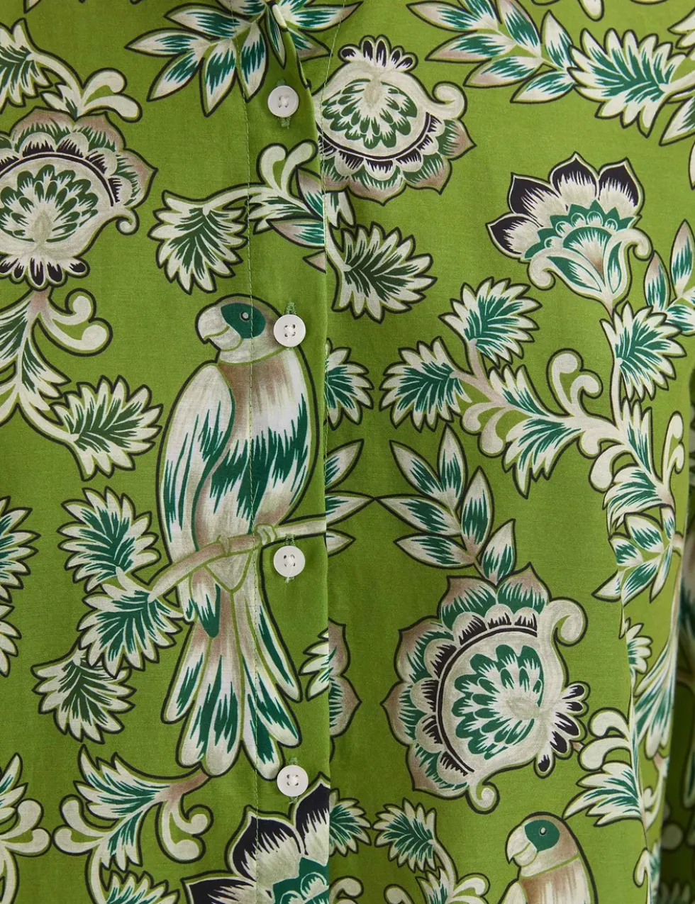 Floral Shirt with Silk