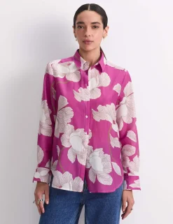 Floral Shirt with Silk