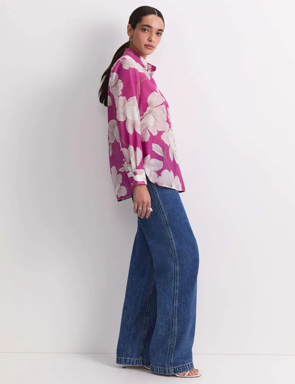 Floral Shirt with Silk