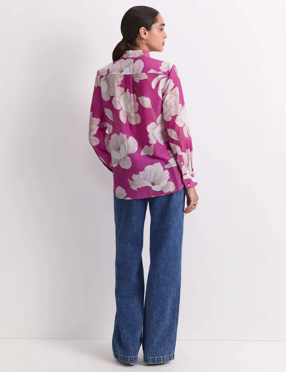 Floral Shirt with Silk