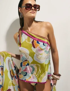 Floral Tie Detail One Shoulder Cami Top