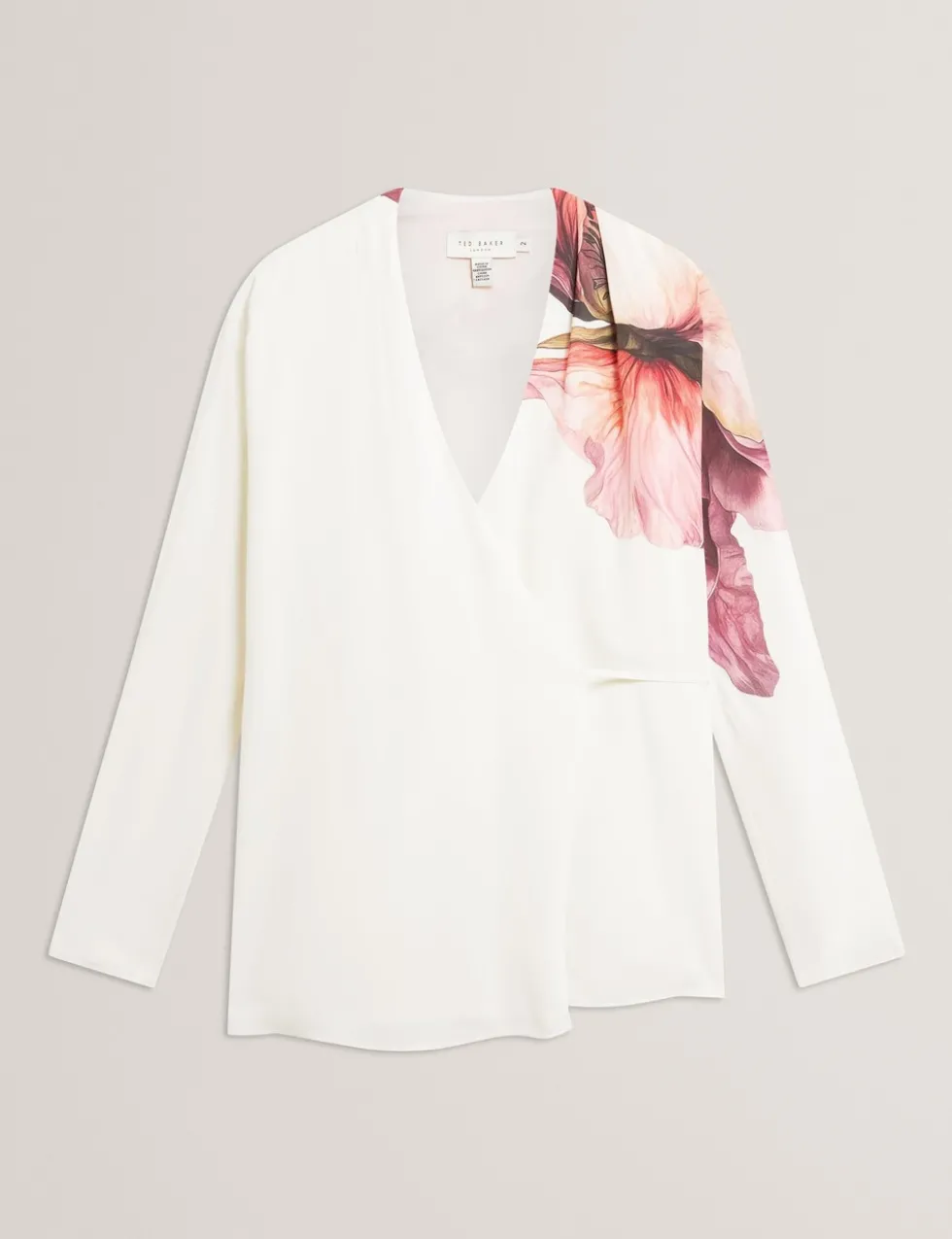 Floral Tie Detail Wrap Blouse