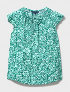 Floral Tie Neck Blouse