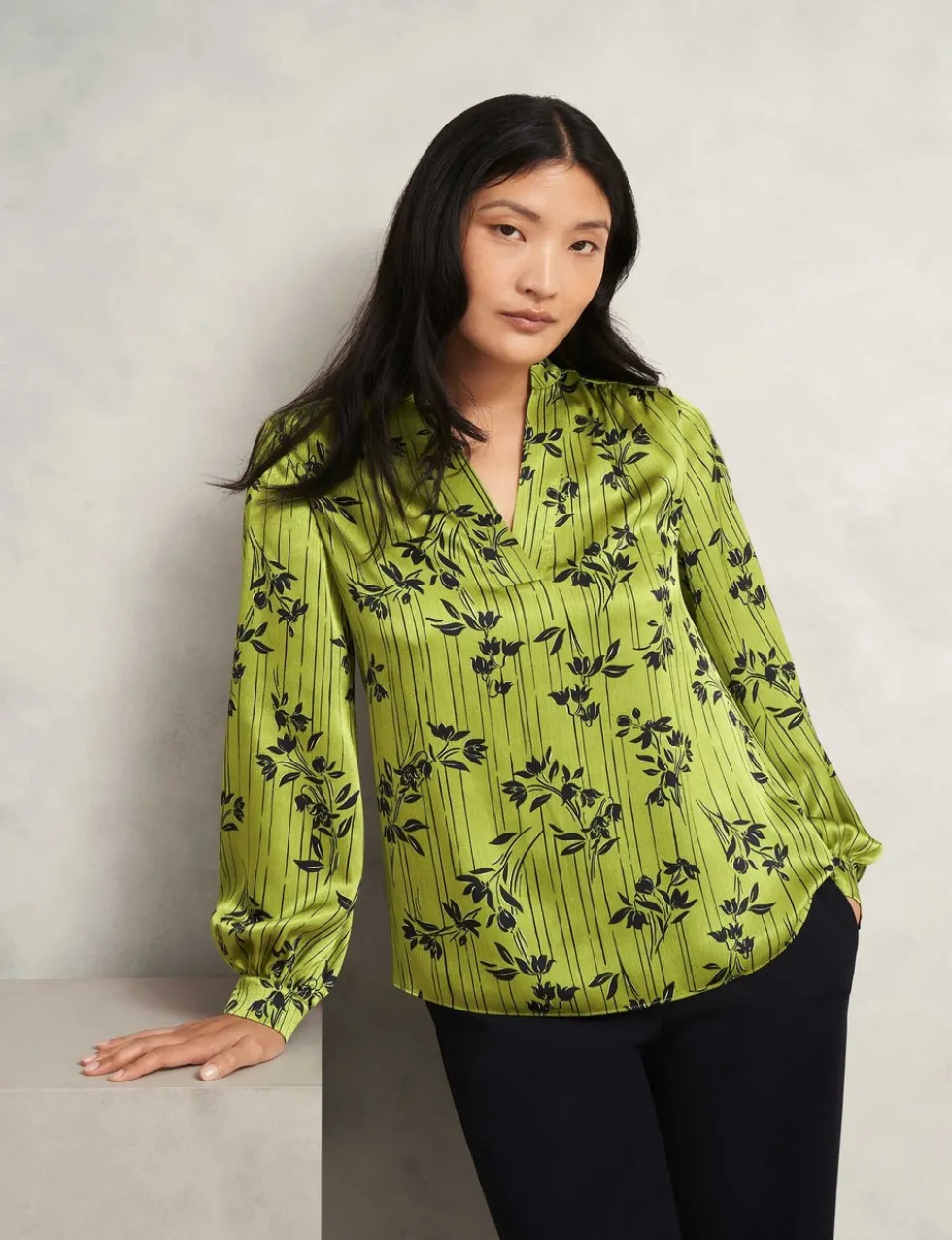 Floral V-Neck Blouse