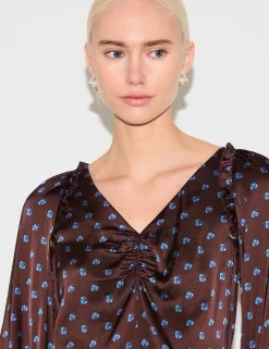 Floral V-Neck Blouse