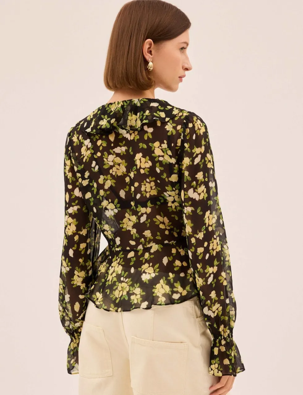 Floral V-Neck Blouse