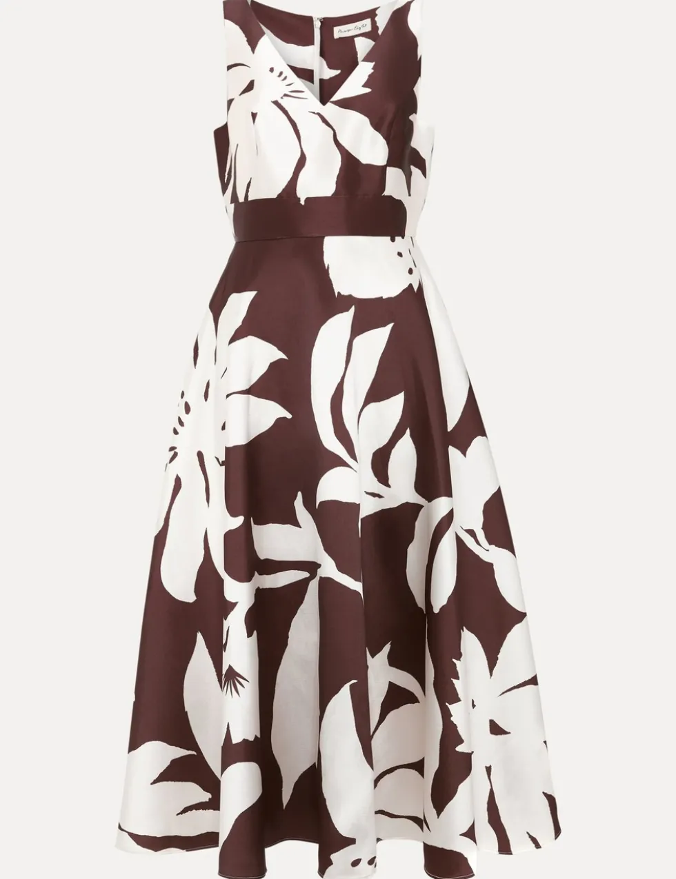 Floral V-Neck Midi Skater Dress