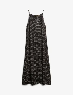 Floral V-Neck Strappy Maxi Beach Dress