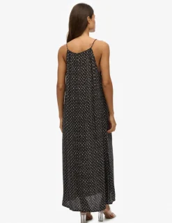 Floral V-Neck Strappy Maxi Beach Dress