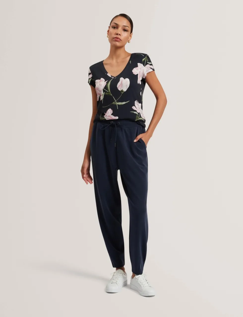 Floral V-Neck T-Shirt