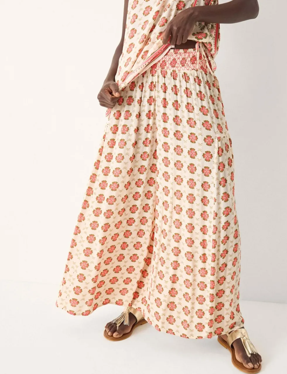 Floral Wide Leg Trousers
