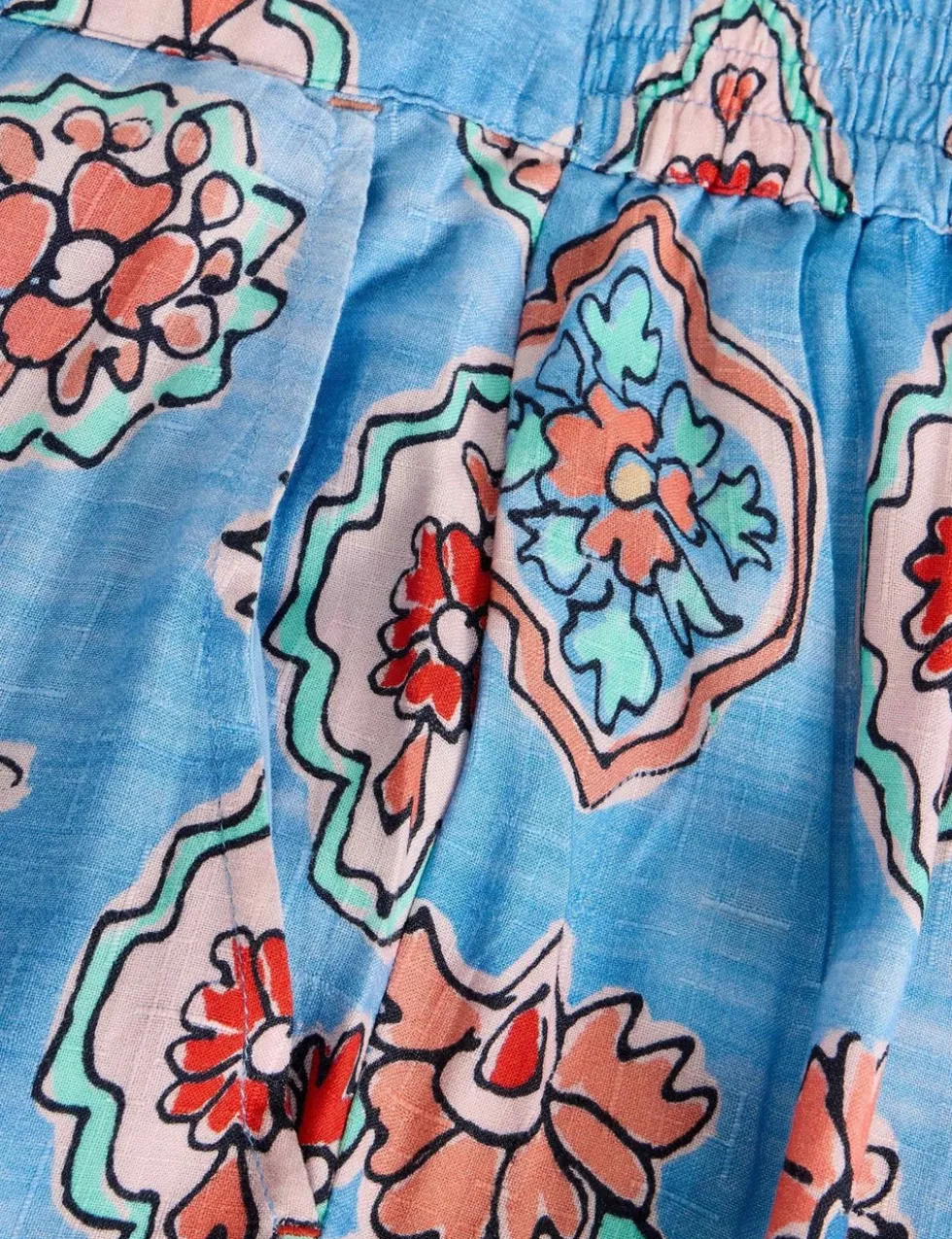 Floral Wide Leg Trousers
