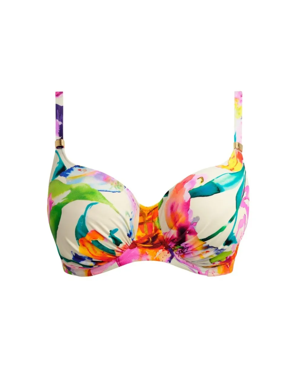 Floral Wired Full Cup Bikini Top