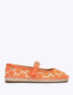 Floral Woven Flat Mary Jane Ballet Pumps