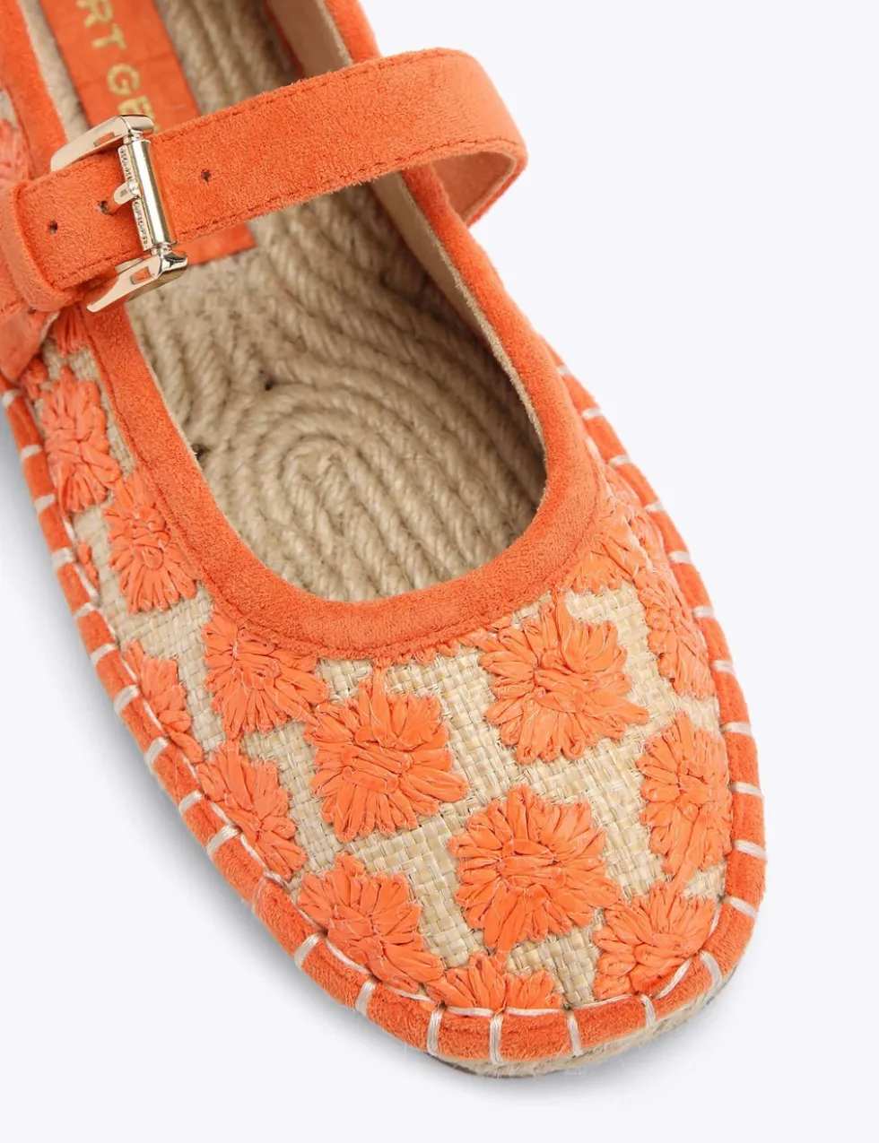Floral Woven Flat Mary Jane Ballet Pumps
