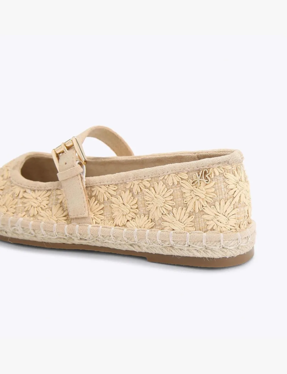 Floral Woven Flat Mary Jane Ballet Pumps