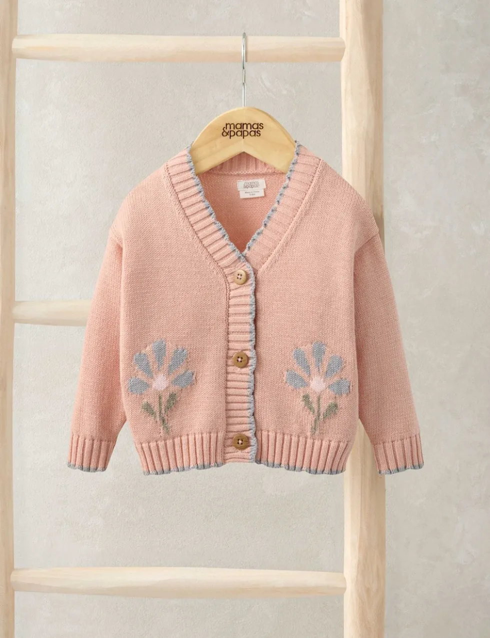 Flower Scallop Cardigan (0-3 Yrs)
