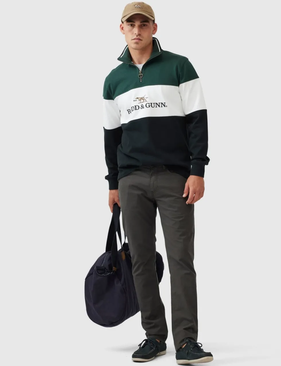 Foresters Peak Colour Block Half Zip Sweatshirt