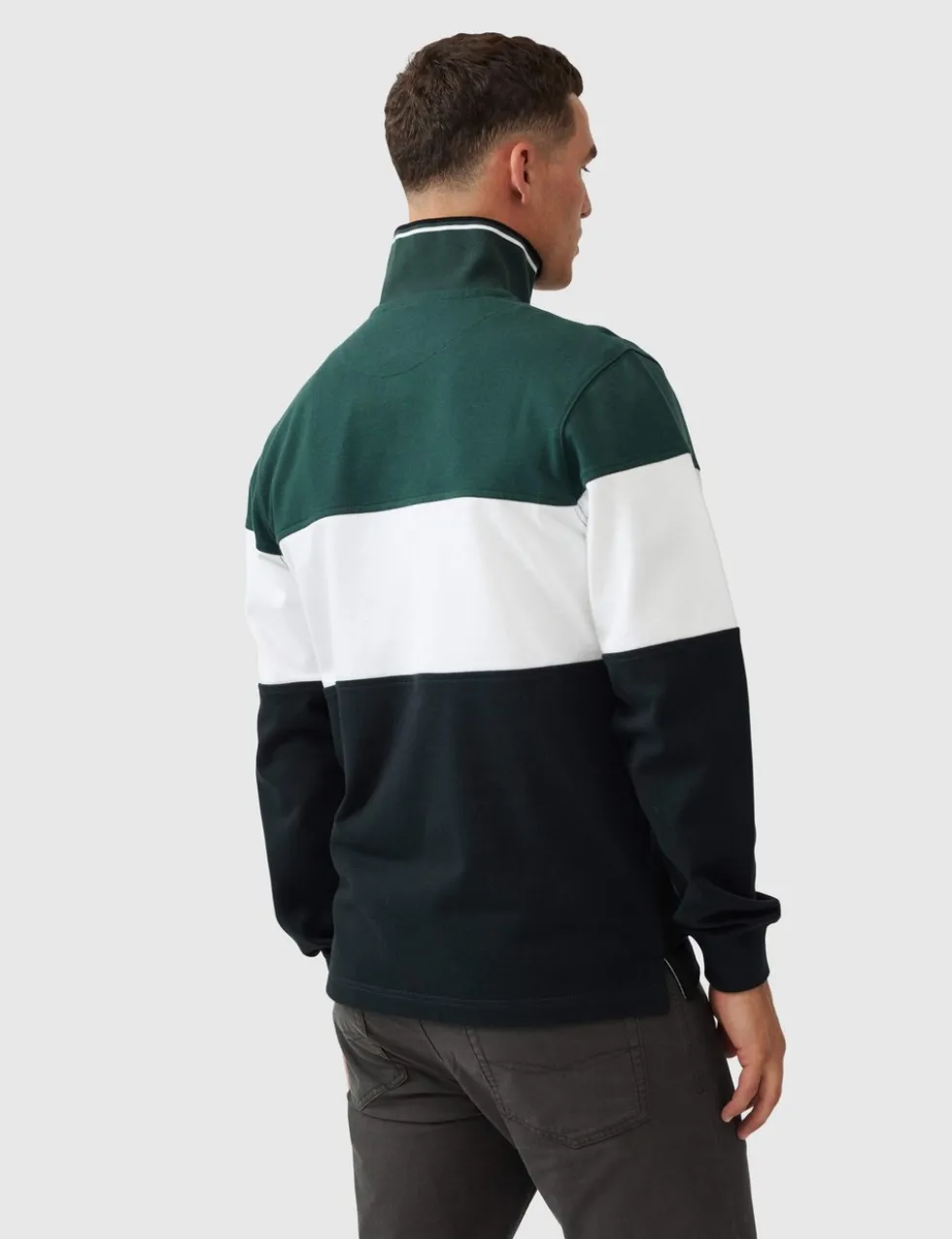 Foresters Peak Colour Block Half Zip Sweatshirt