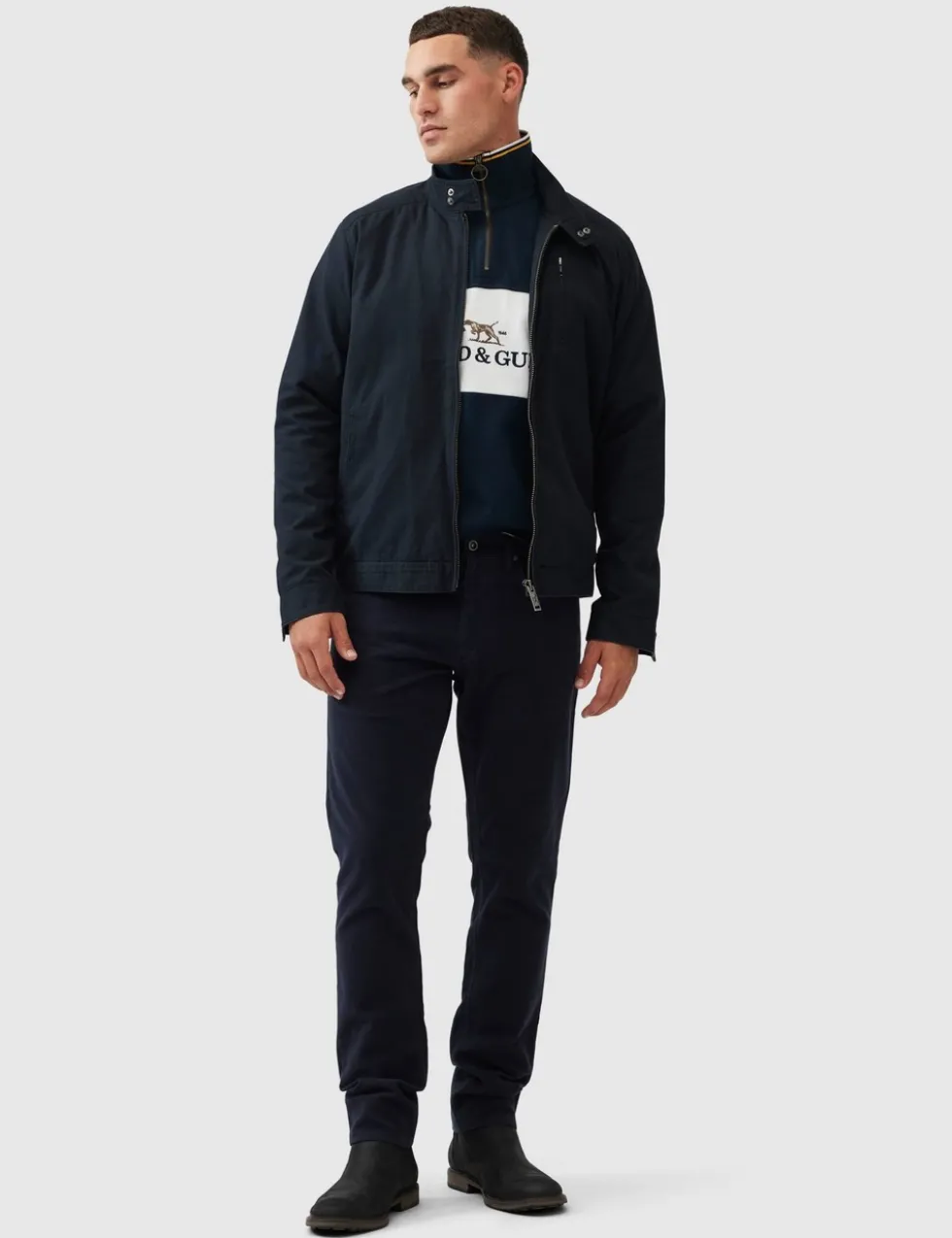 Foresters Peak Colour Block Half Zip Sweatshirt