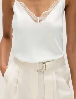 Forget Me Not Satin & Lace Cami top
