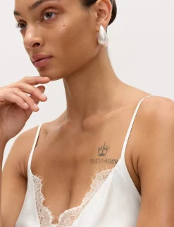 Forget Me Not Satin & Lace Cami top