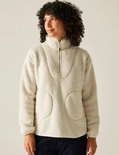 Frankie Borg Funnel Neck Half Zip Fleece